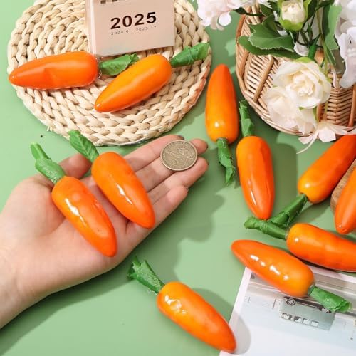 CHGCRAFT 25pcs Artificial Carrots for Easter Decor