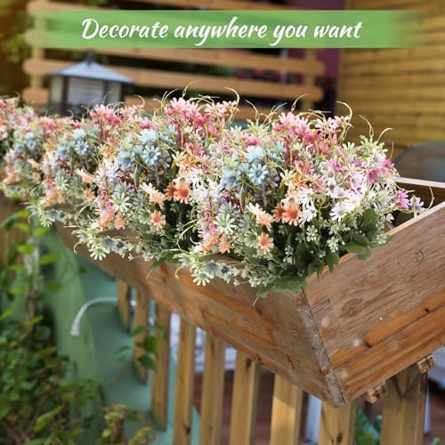 Riceshoot 24 Pcs Artificial Daisy Wildflowers for Home Decor