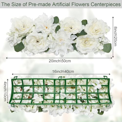 Wedding Arch Decorations Pack of 4 Artificial Flowers White