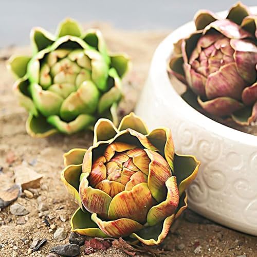 Artificial Artichoke Decor Yellow Large Plastic