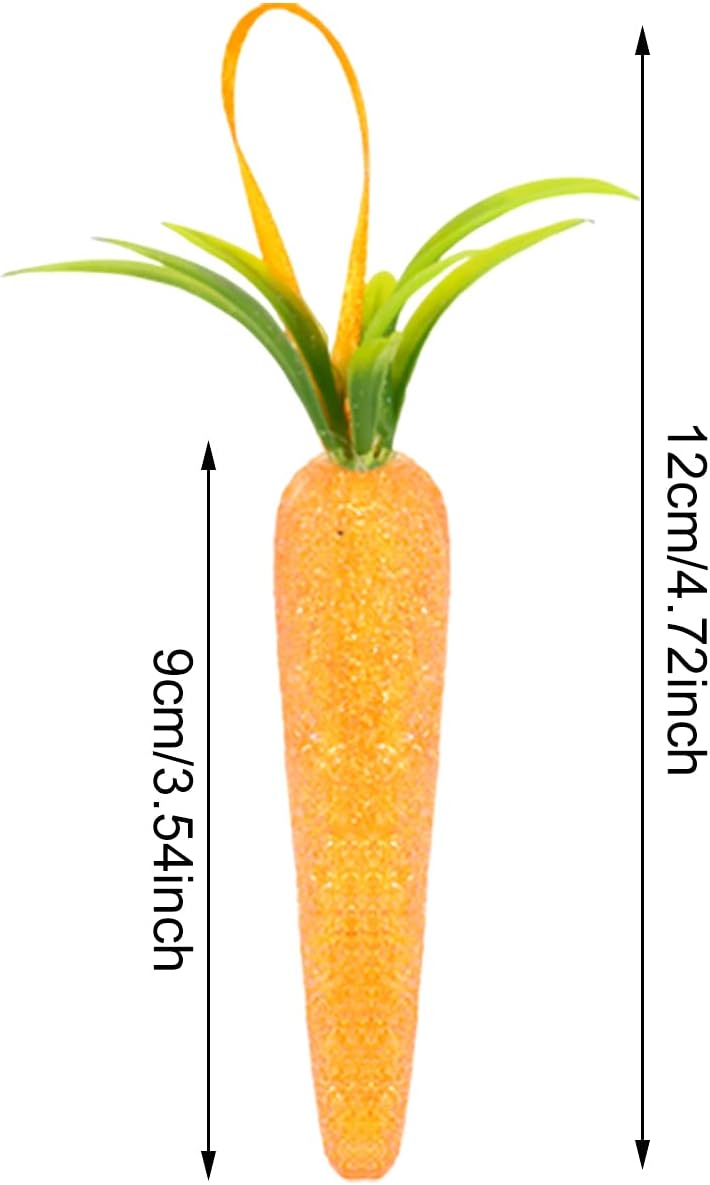 Yueton 12PCS Foam Carrot Hanging Ornaments