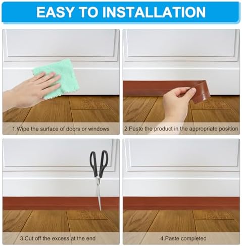 PATIKIL Door Draft Stopper 2 Pack 33FT Silicone Weather Seal Strip