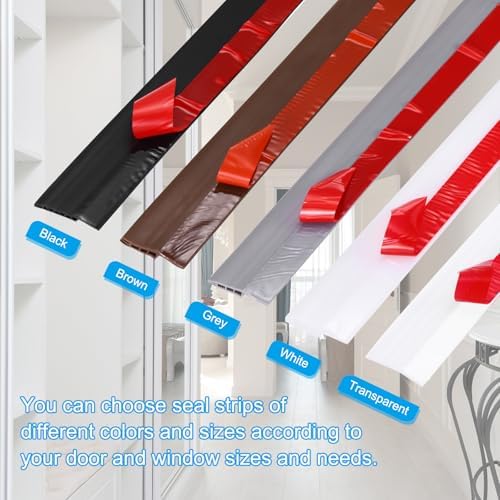 PATIKIL Door Draft Stopper 2 Pack 33FT Silicone Weather Seal Strip