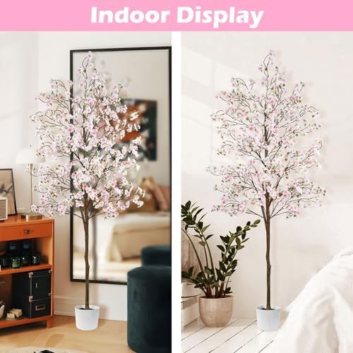 Cherry Blossom Tree 6FT Artificial Pink Indoor Decor