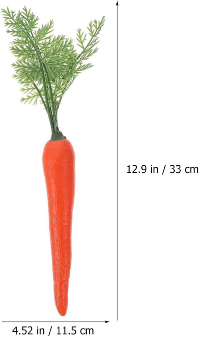 Ciieeo Realistic Artificial Carrots 2pcs Orange 33x115cm