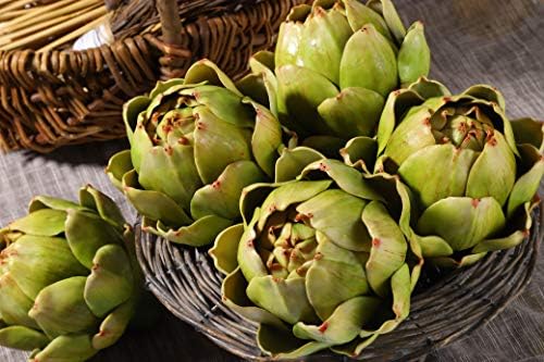 Large Green Artificial Artichoke Decor Set 6pcs
