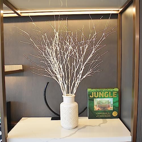 10PCS White Artificial Branches Curly Willow for Vases