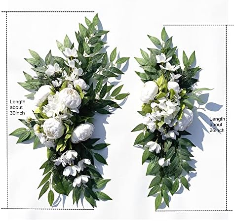 2pcs Eucalyptus Peony Floral Swags for Wedding Decor