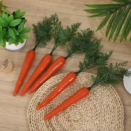 Ciieeo Realistic Artificial Carrots 2pcs Orange 33x115cm