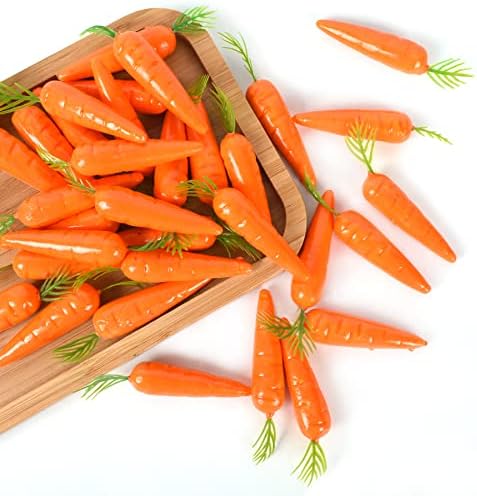 HUIANER Mini Artificial Carrots 40pcs Lifelike Decor