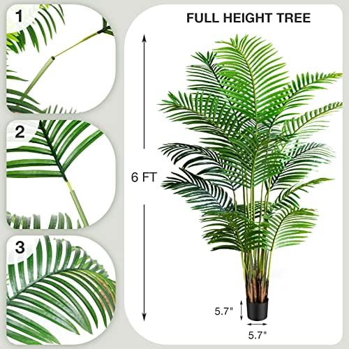 Worth Garden 6ft Artificial Areca Palm 2 Pack