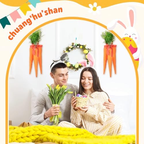 6 Pcs Easter Artificial Carrots Decor Set