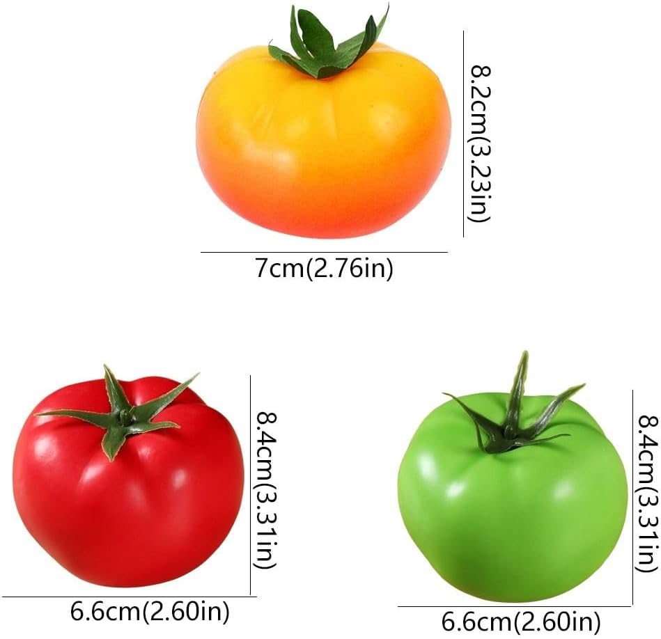 5pcs Artificial Tomato for Home Kitchen Party Christmas Decoration