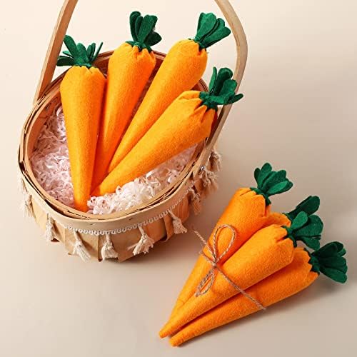 Skylety 8 Piece Easter Carrots Decor Toy