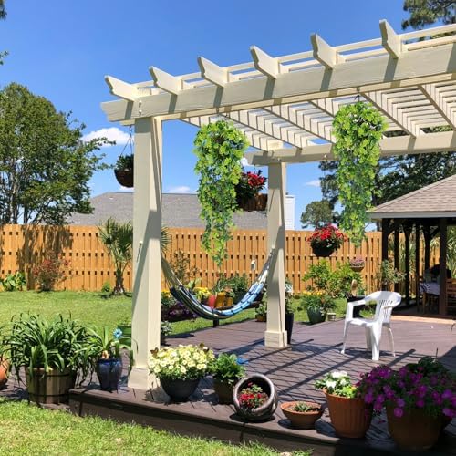 Fake Hanging Plants 2pcs Artificial Boxwood Vines Greenery Wall Decor