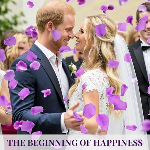180 PCS Real Purple Rose Petals Wedding Decor