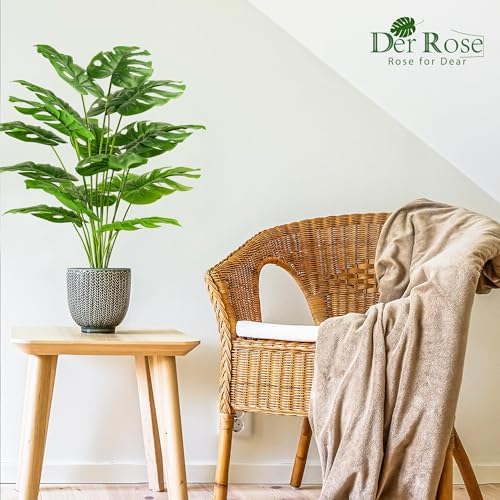 Der Rose 2Packs 28 Artificial Monstera Plants with Pots