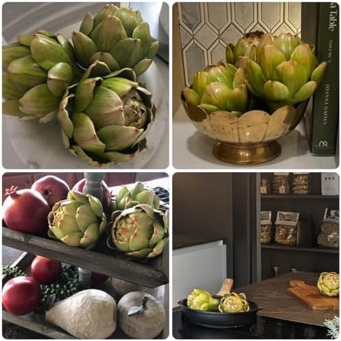 3Pcs Large Faux Artichoke Home Decor Artificial Vegetable Bowl Filler