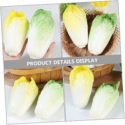 Lifelike Fake Cabbage Artificial Vegetable Decor for Home and Kitchen