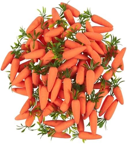Juvale Foam Baby Carrots - 100 Pack 26in Orange Green