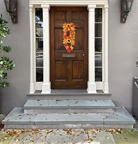 Haute Decor 32 Inch Fall Sunflower Door Swag