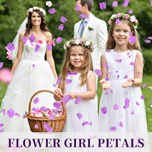 180 PCS Real Purple Rose Petals Wedding Decor