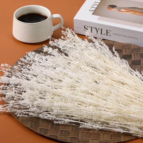 Tavkite Dried White Babys Breath Bouquet 17 Inch
