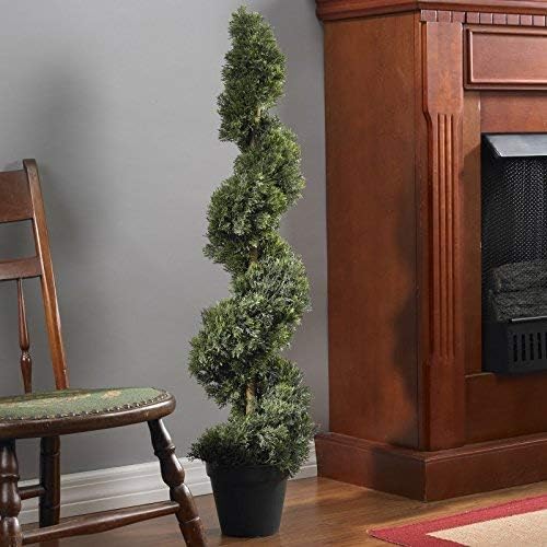 Nearly Natural 2ft Cedar Spiral Silk Tree