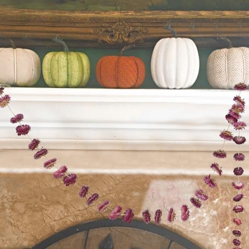 Dried Flower Garland 105ft 63 Pcs Real Daisy Sunflower Decor