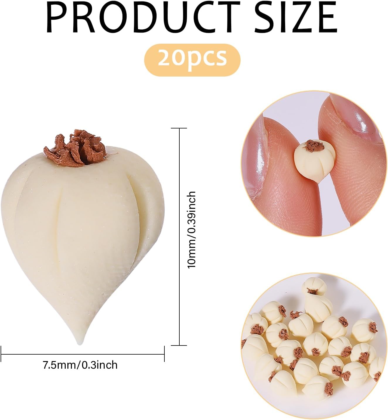 CHGCRAFT 20Pcs Mini Garlic Resin Artificial Decor