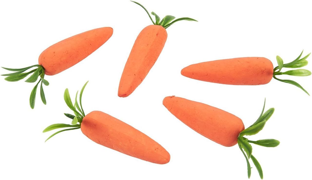 Juvale Foam Baby Carrots - 100 Pack 26in Orange Green