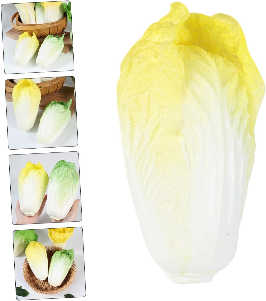 Lifelike Fake Cabbage Artificial Vegetable Decor for Home and Kitchen