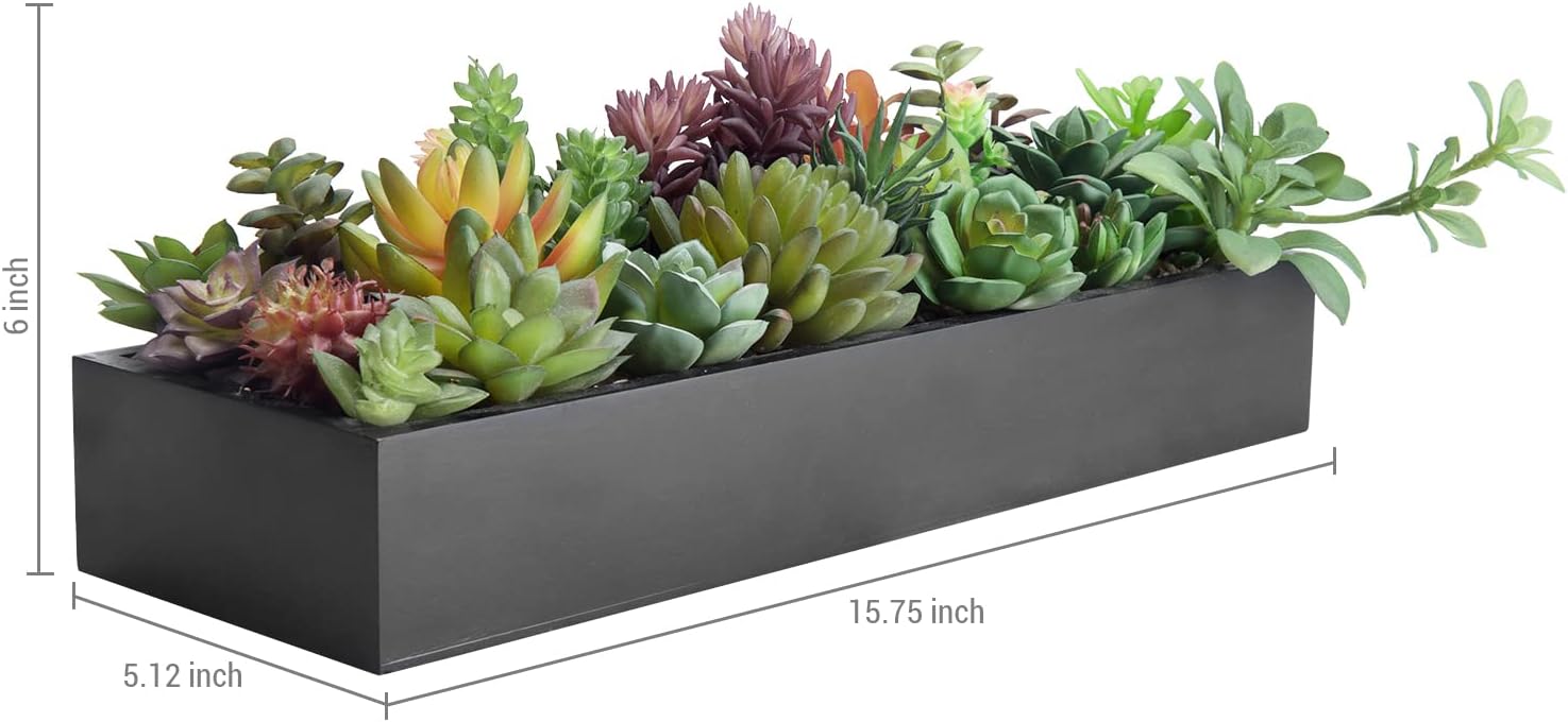 MyGift Artificial Succulent Centerpiece 1575 Inch
