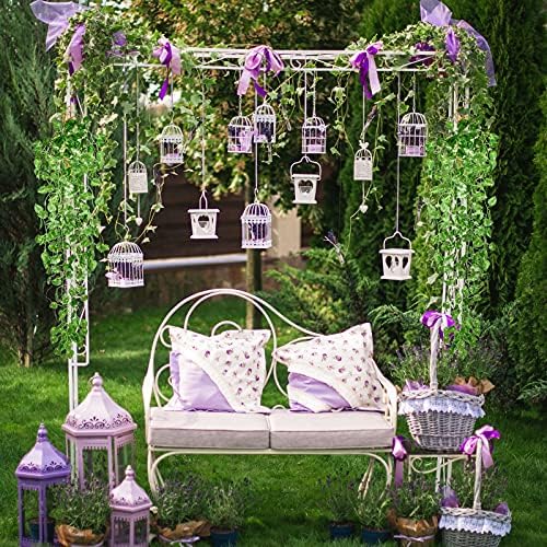 Mudder 3 Packs LED Artificial Hanging Plants with Lights