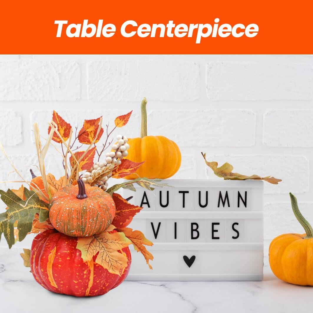 Fall Centerpieces for Tables - Artificial Pumpkin Decor