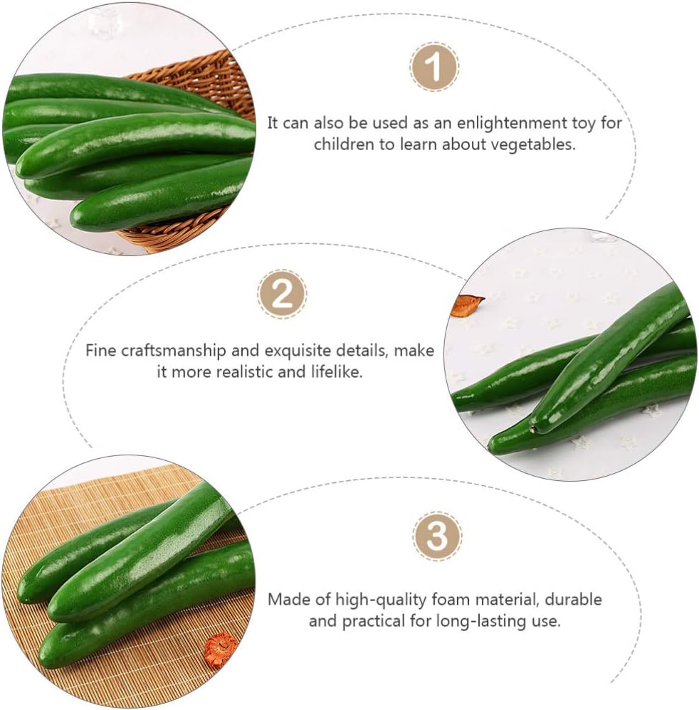 TOYANDONA 10 Pcs Realistic Artificial Cucumber Decor