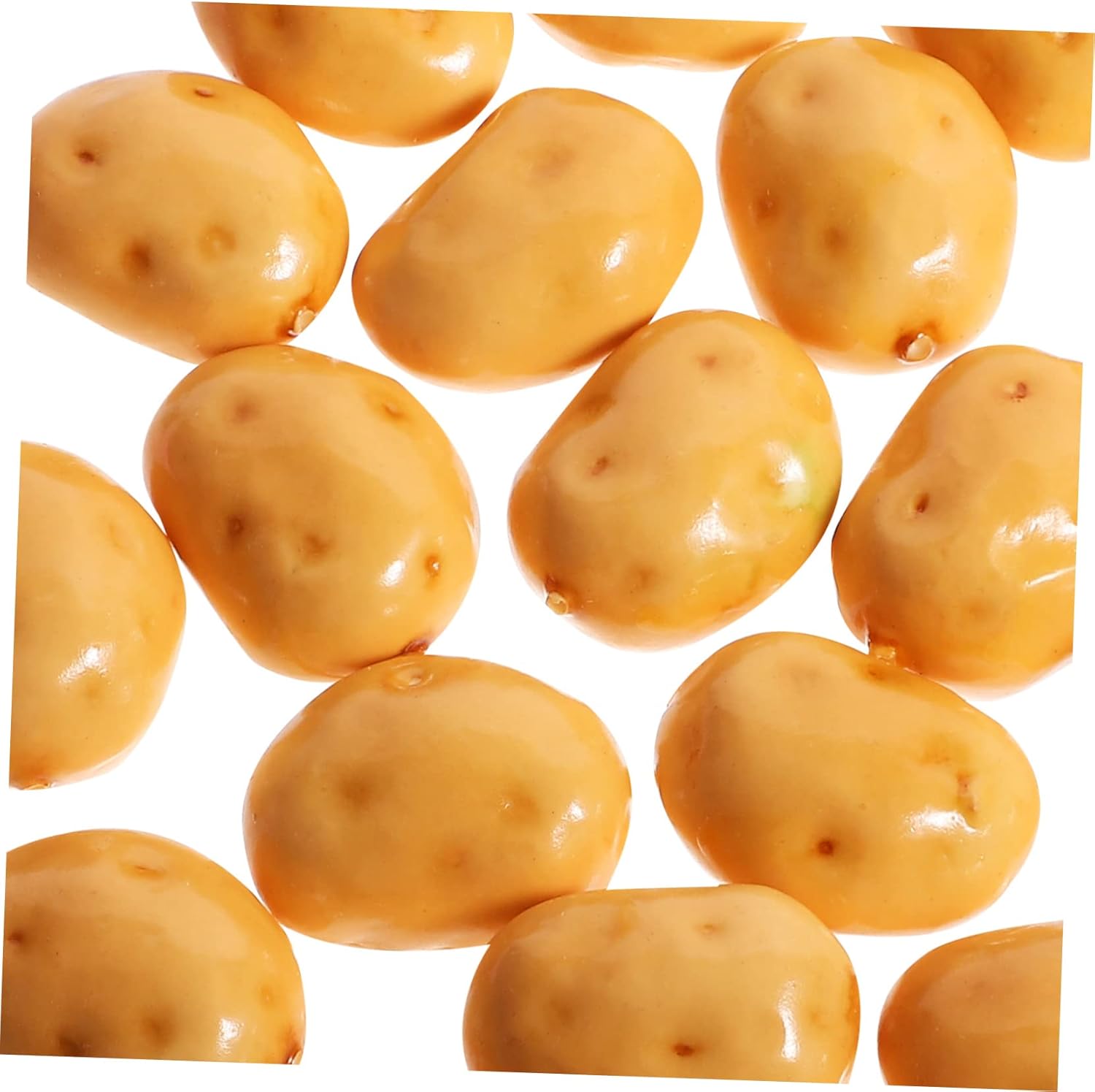 Vaguelly 20Pcs Mini Simulation Potatoes Artificial Vegetables Decoration Set