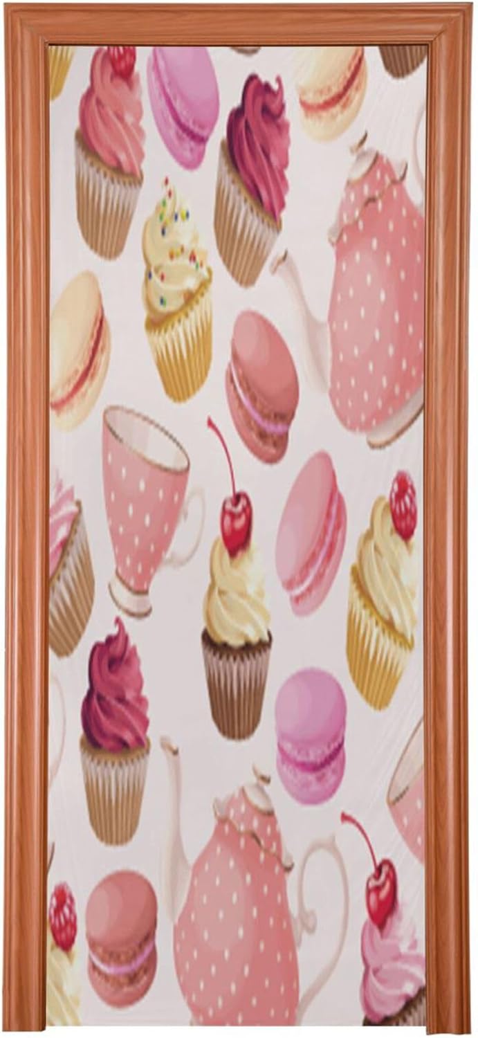Susiyo Teaparty Pink Cake Halloween Door Cover
