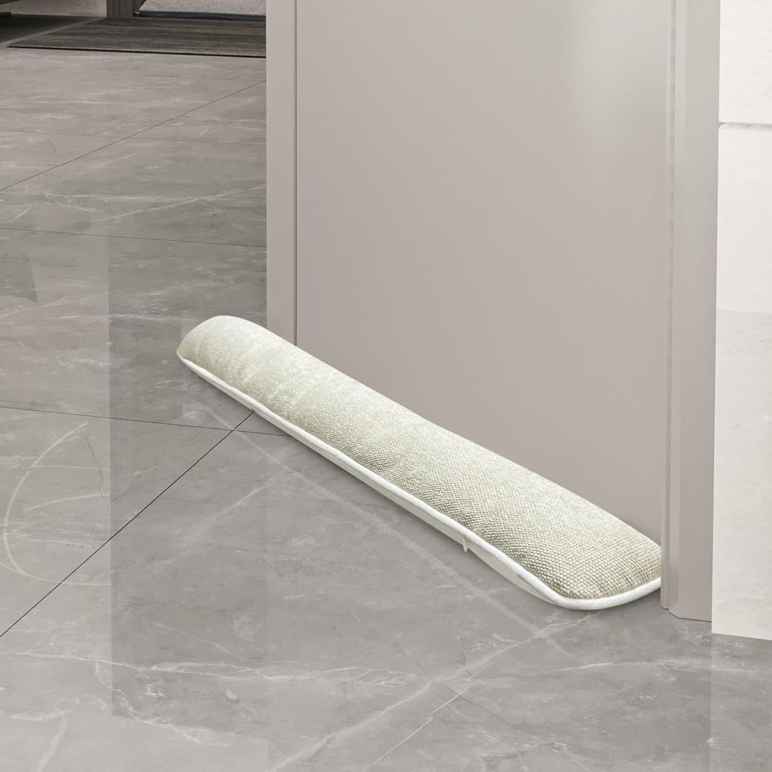 Adjustable 36 Inch Linen Draft Stopper Gray