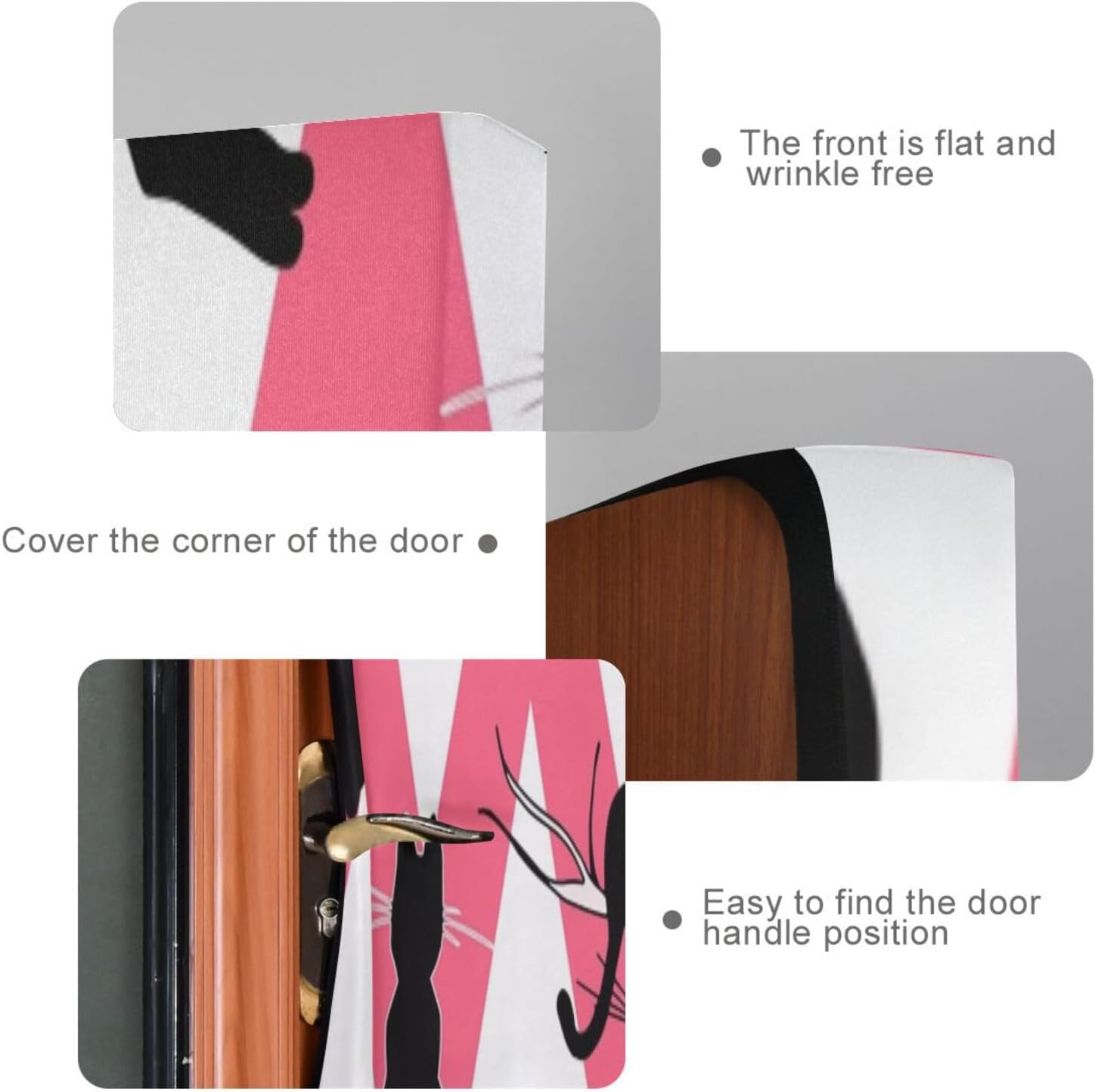 Susiyo Charming Black Cat Halloween Door Cover 32x79in