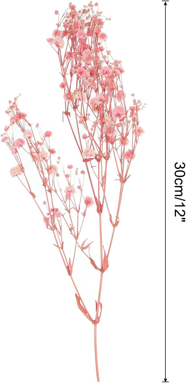 MECCANIXITY Artificial Dried Babys Breath Flowers 12 Inch Light Pink