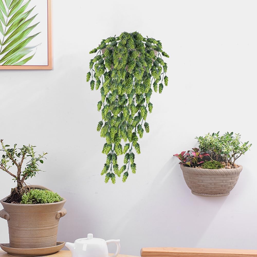 3Pcs Artificial Hops Vine Hanging Plants for Home Decor