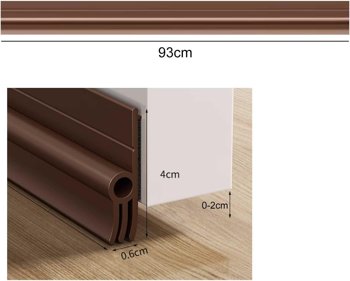 Under Door Draft Stopper with Adhesive 39 Inch Length 15 Inch Width