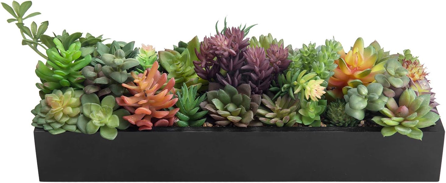 MyGift Artificial Succulent Centerpiece 1575 Inch