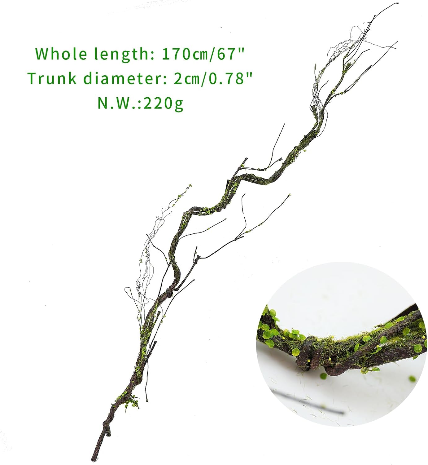 2Pcs 67in Artificial Tree Branches for Home Garden Decoration