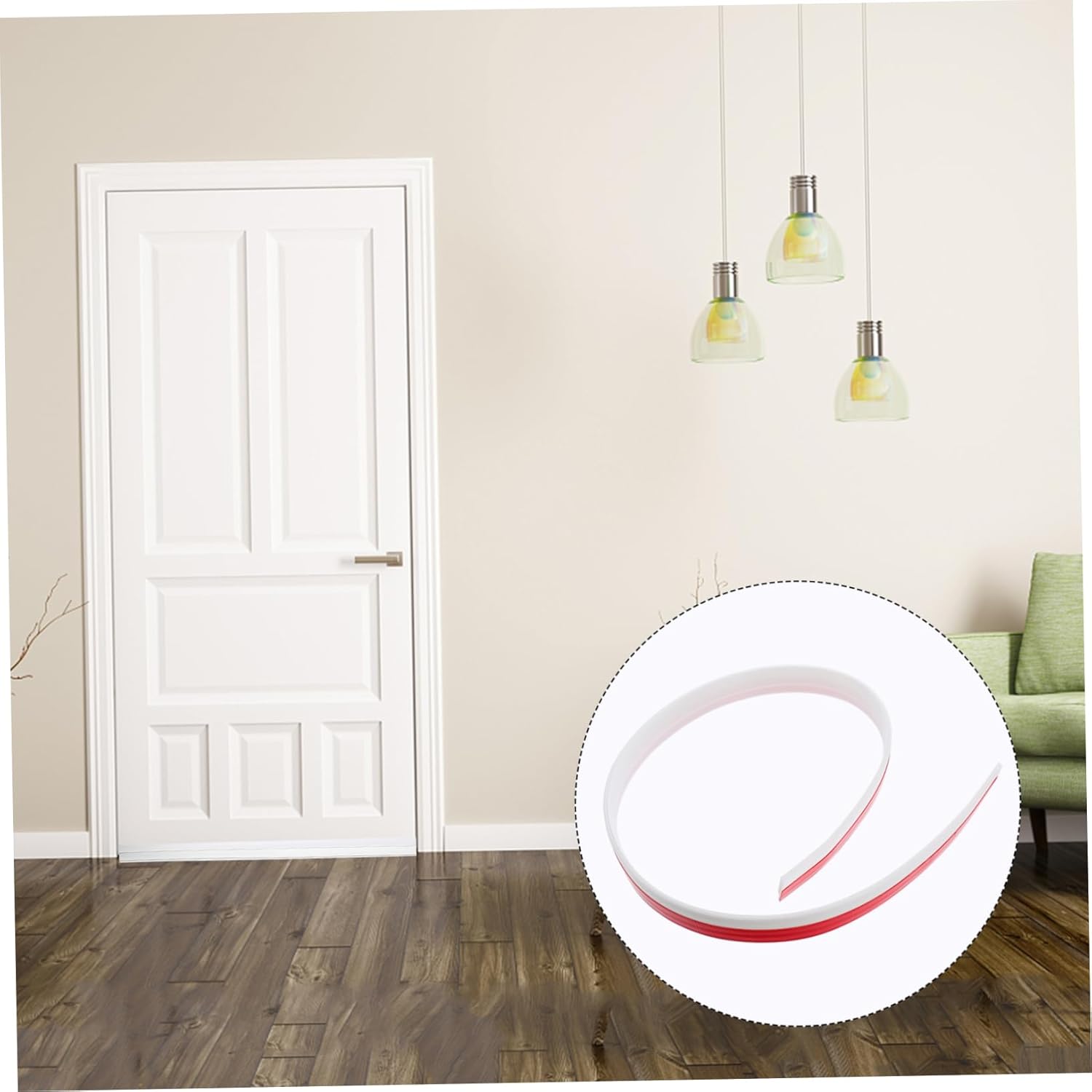 Door Draft Stopper with 3-Layer Soundproofing Seal