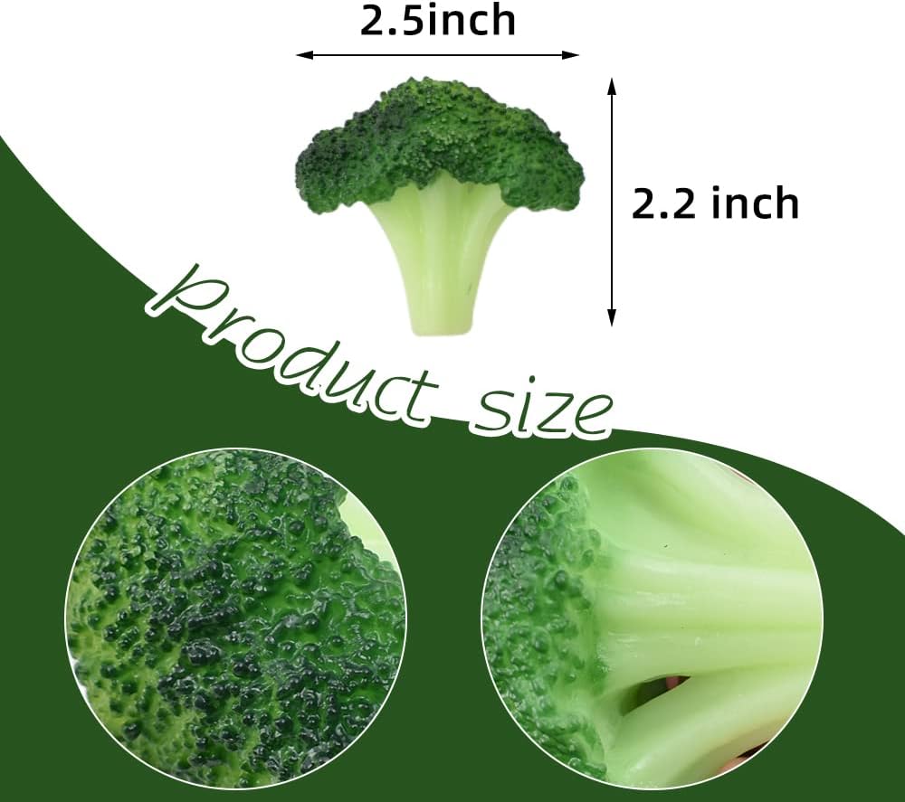 Lifelike Fake Broccoli Slices for Kitchen and Home Decor