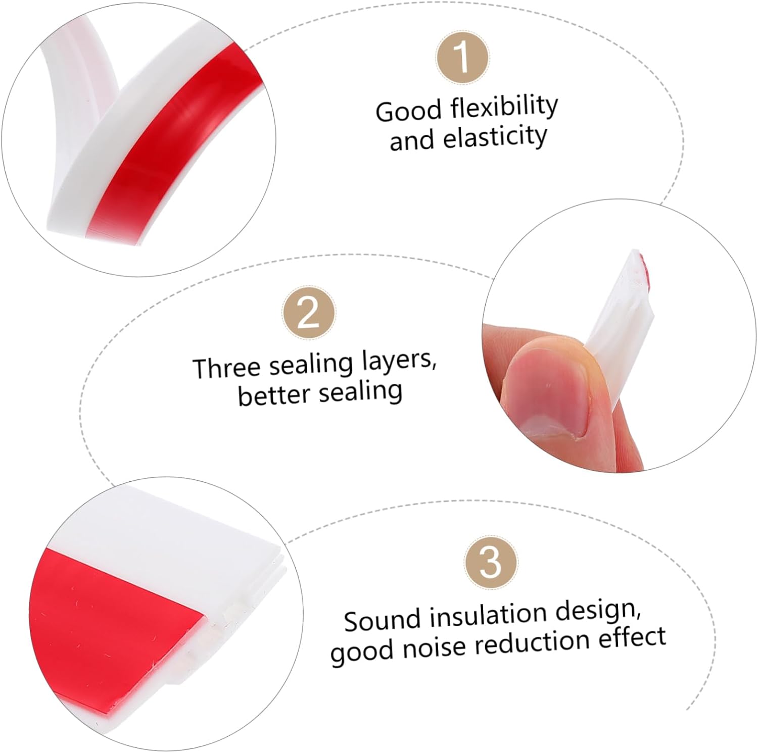 Door Bottom Seal Strip with Soundproof Weather Stripping for Doors