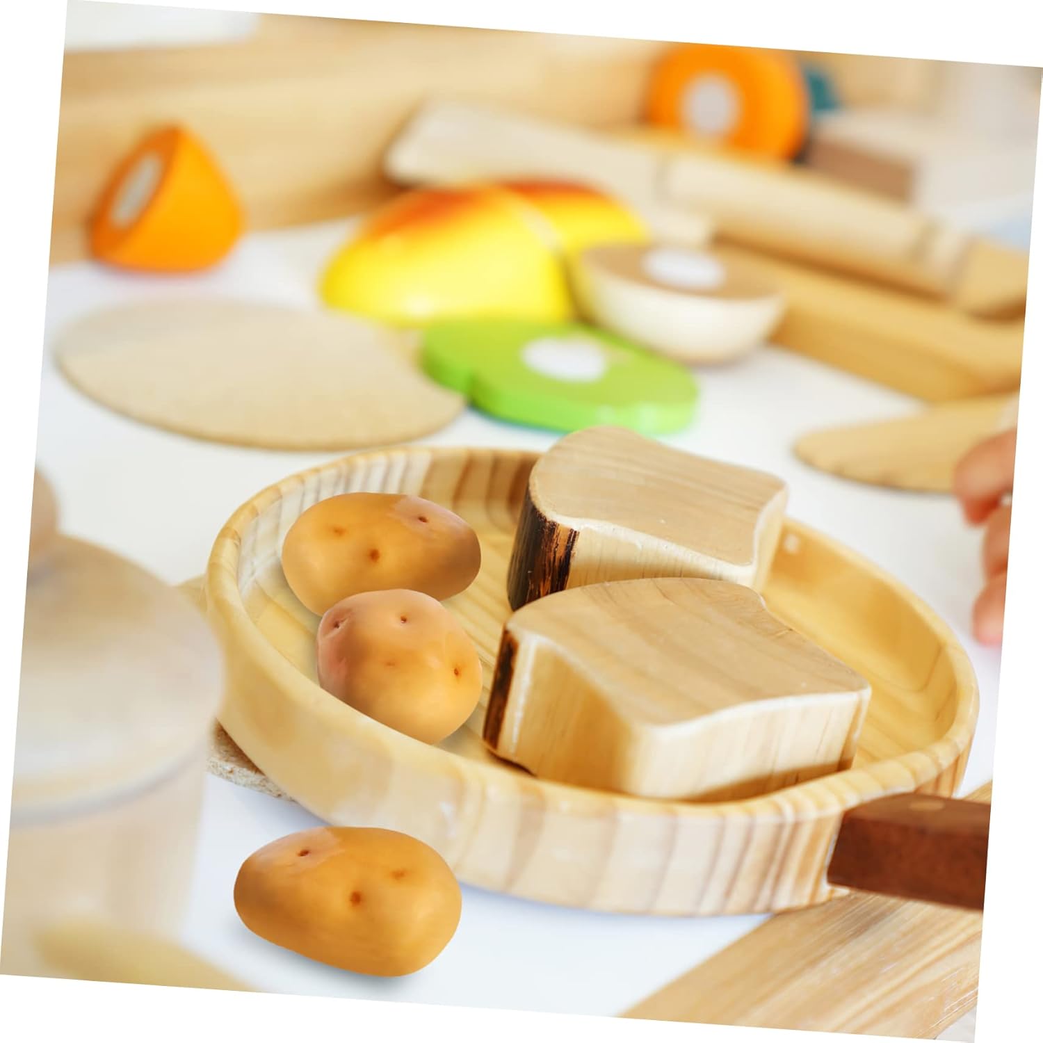 Vaguelly 20Pcs Mini Simulation Potatoes Artificial Vegetables Decoration Set