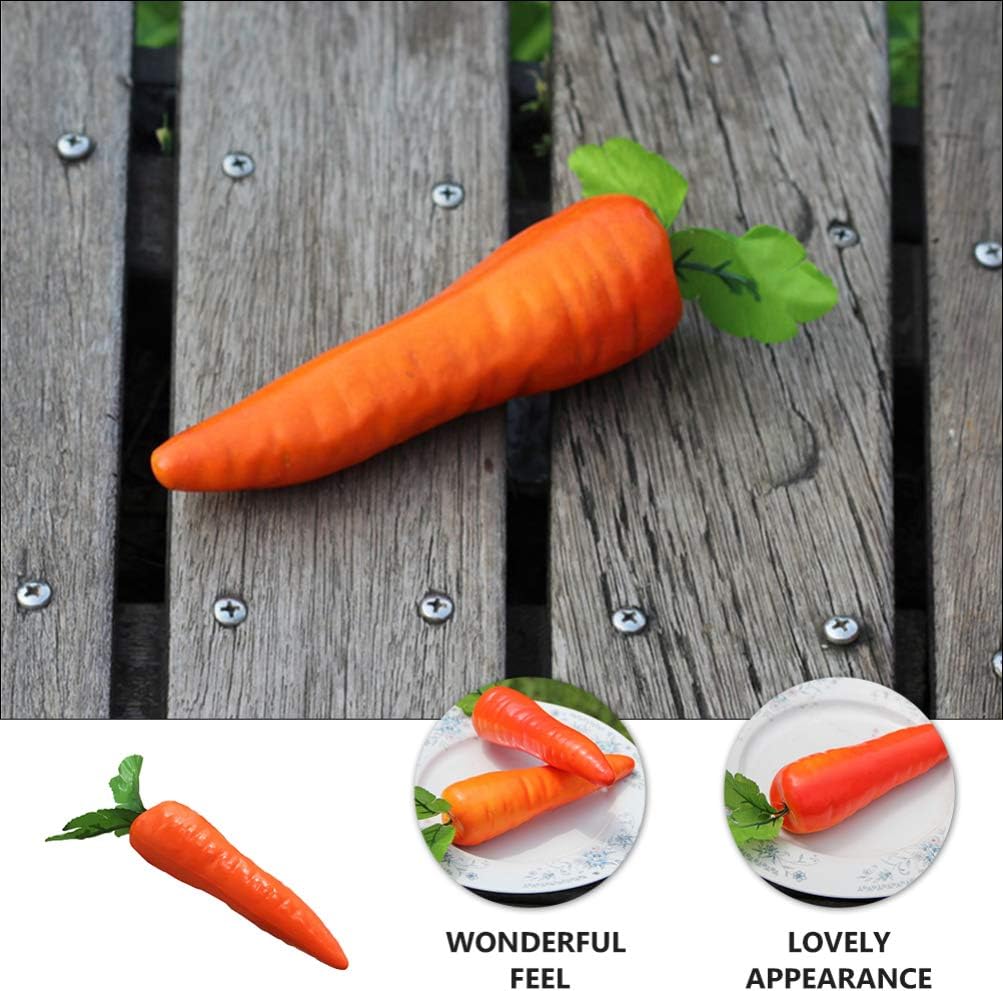BESTOYARD 12pcs Artificial Carrots for Home Decor and Party
